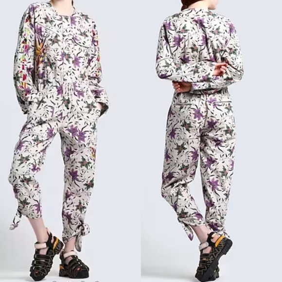 Isabel Marant Gigi Jumpsuit in Soft Pink Multi